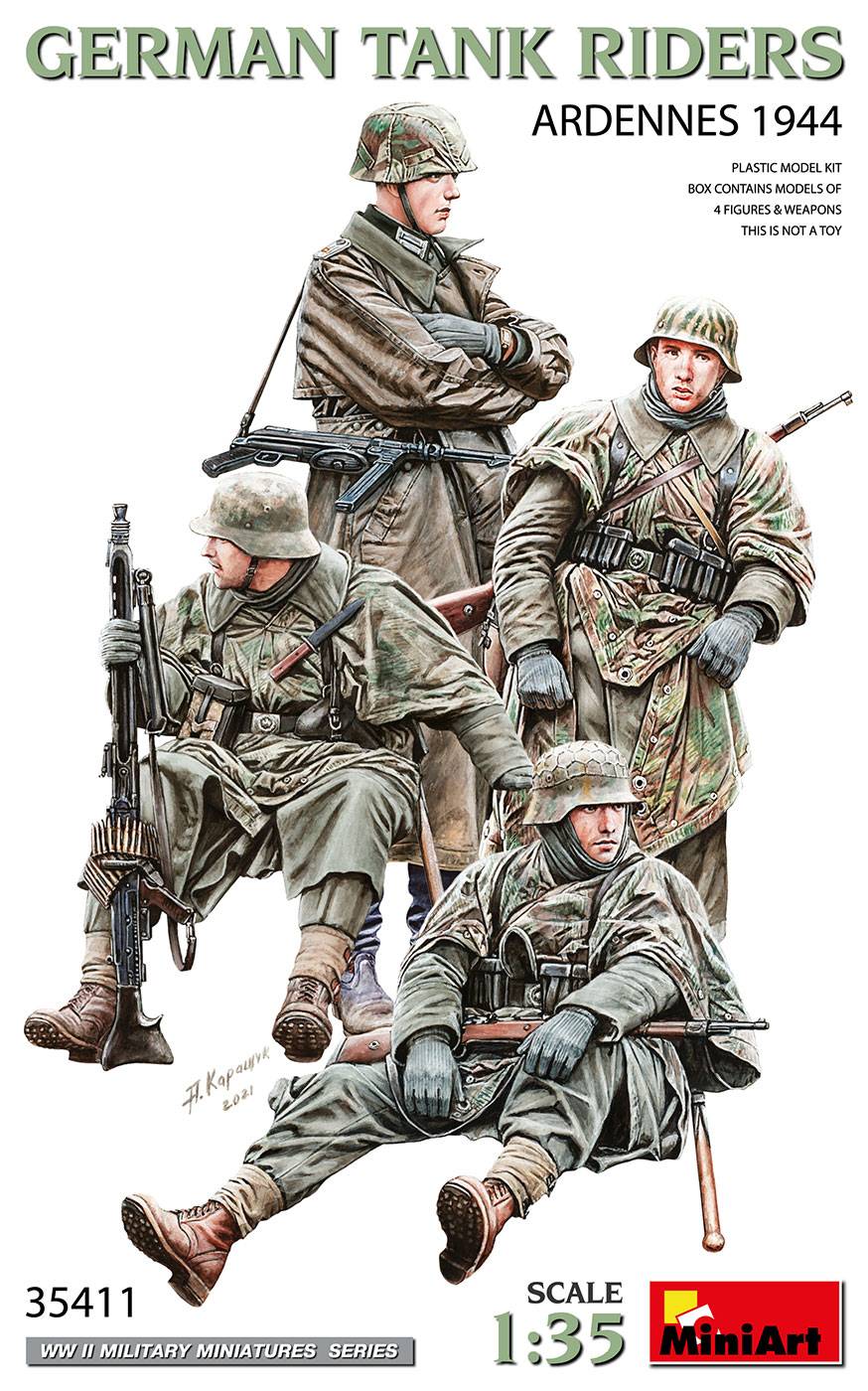 GERMAN TANK RIDERS ARDENNES 1944