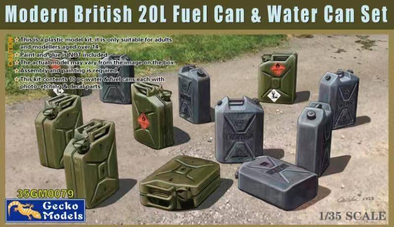 Ensemble de bidon de carburant et de bidon d’eau britannique moderne de 20L