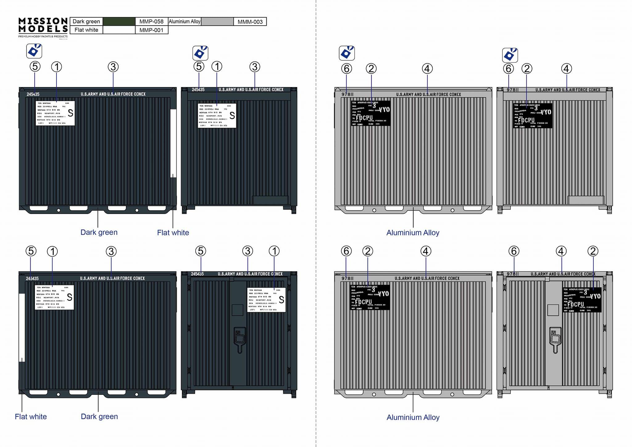 Conteneur de stockage militaire américain 8' Set Guerre du Vietnam – Image 4