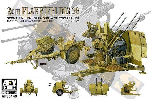 Canon 2cm Flakvierling 38 With Tow Trailer