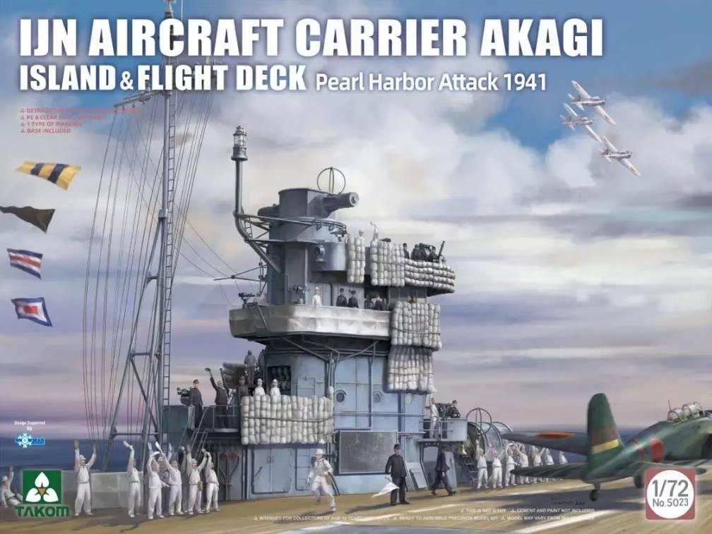 IJN Porte-avions Akagi - Île et poste de pilotage, attaque de Pearl Harbor 1941