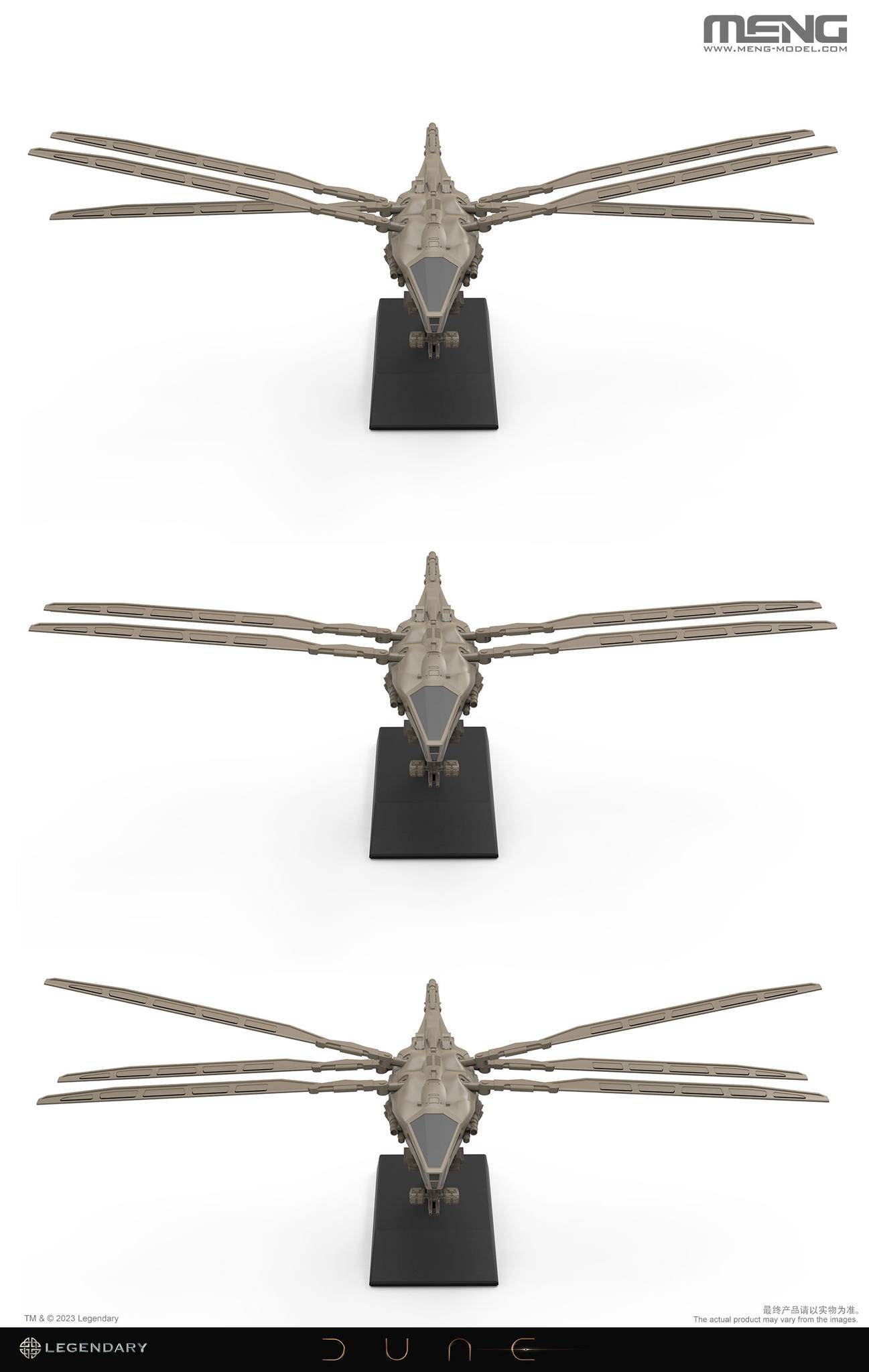 Dune Harkonnen Ornithopter (Wingspan 173 mm and length 88 mm) – Image 2