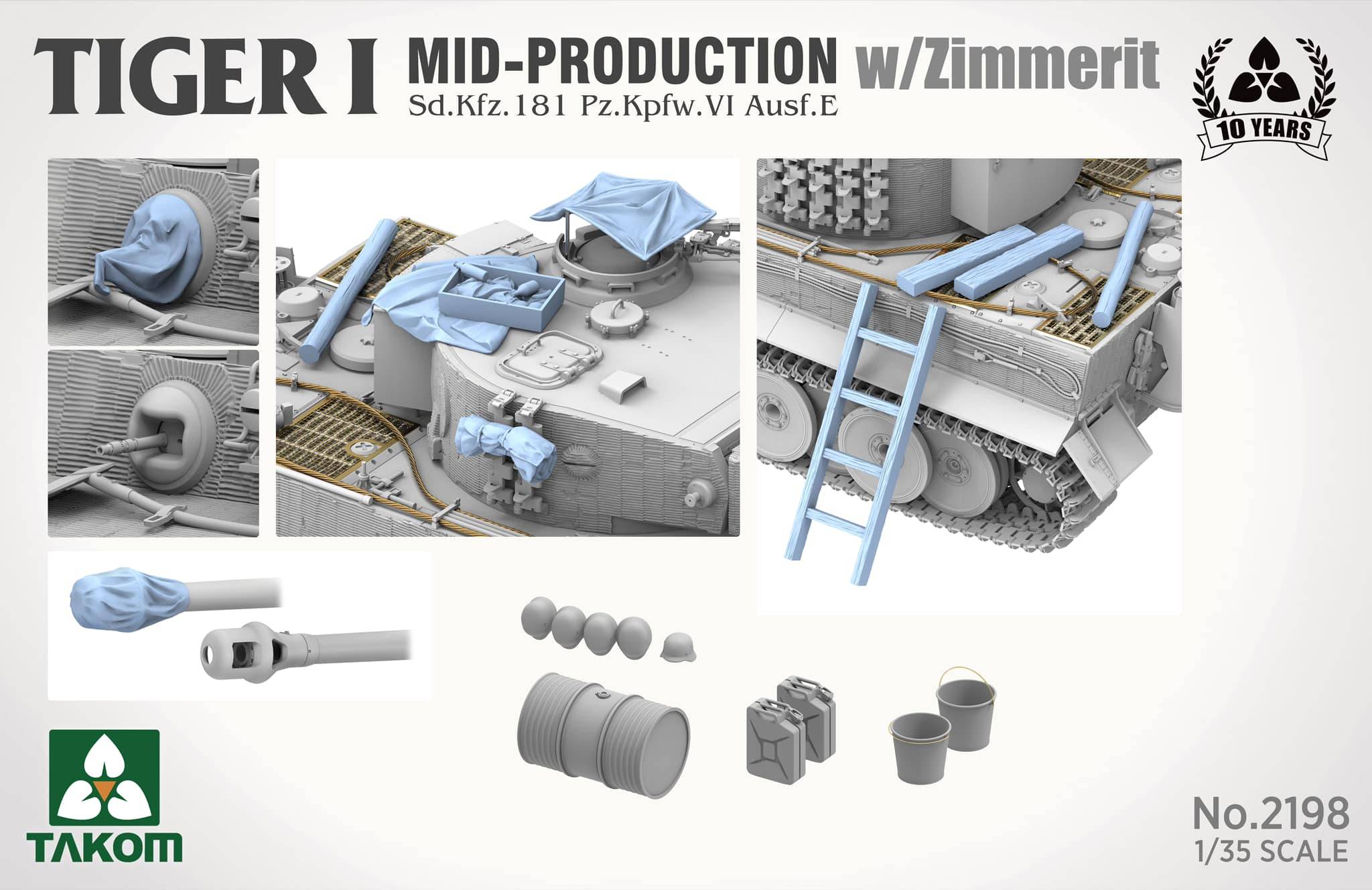 Tiger I Sd.Kfz. 181 Pz.Kpfw. VI Ausf. E Mid-Production w/Zimmerit – Image 3