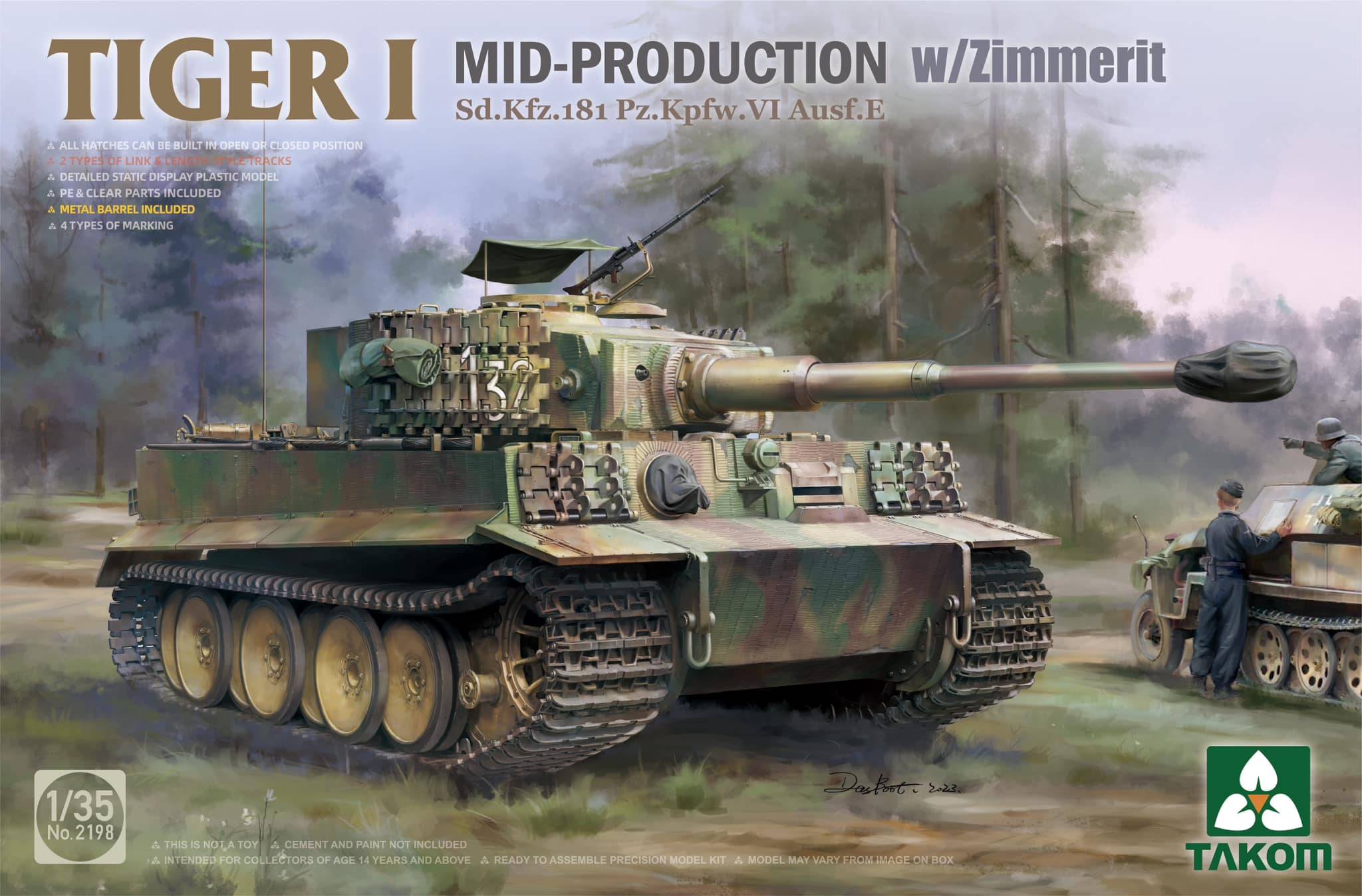 Tiger I Sd.Kfz. 181 Pz.Kpfw. VI Ausf. E Mid-Production w/Zimmerit