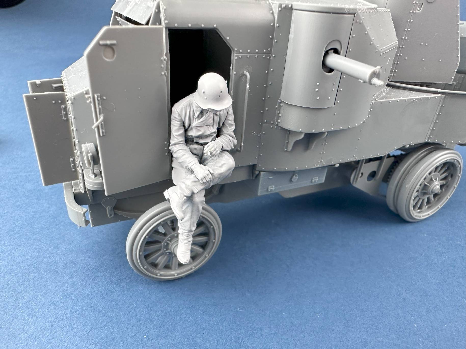German Armoured Car Crewman in a field grey coverall – Image 2
