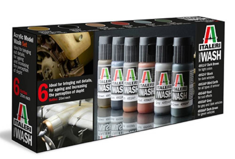 ACRYLIC MODEL WASH SET (6 bottles 20ml)