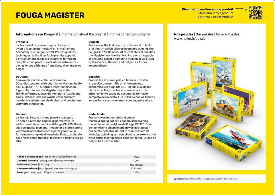 Puzzle Fouga Magister 1000 Pièces – Image 2