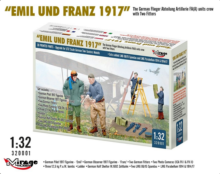 "Emil und Franz 1917" The German Flieger Abteilung Artillerie FA(A) units crew with Two Fitters – Image 2