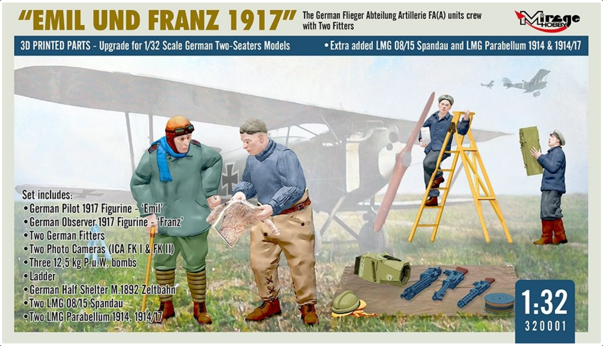 "Emil und Franz 1917" The German Flieger Abteilung Artillerie FA(A) units crew with Two Fitters