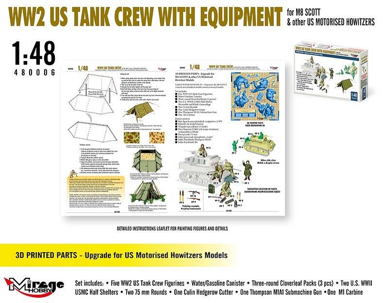 WW2 US TANK CREW WITH EQUIPMENT for M8 SCOTT & other US MOTORISED HOWITZERS – Image 2