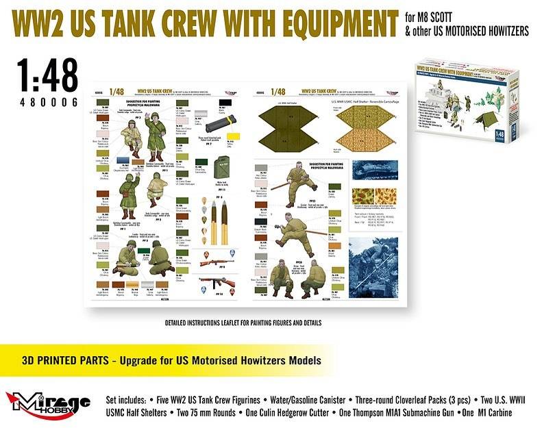 WW2 US TANK CREW WITH EQUIPMENT for M8 SCOTT & other US MOTORISED HOWITZERS – Image 3