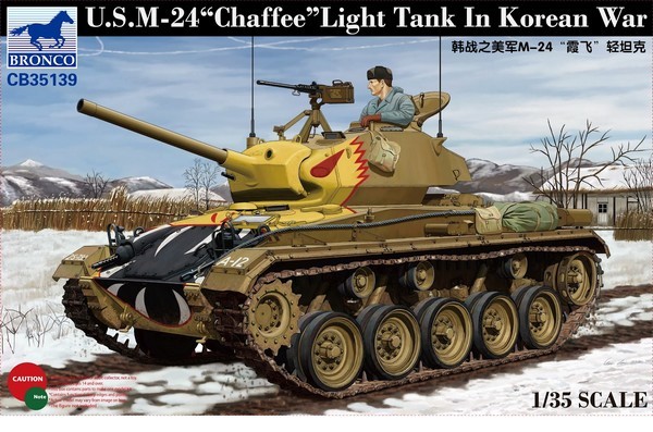U.S. M-24 CHAFFEE light tank KOREAN WAR