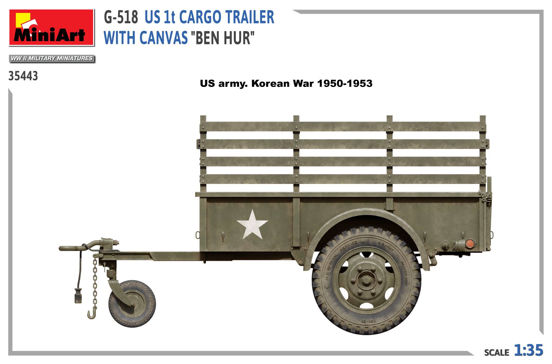 G-518 US 1t CARGO TRAILER WITH CANVAS “BEN HUR” – Image 14