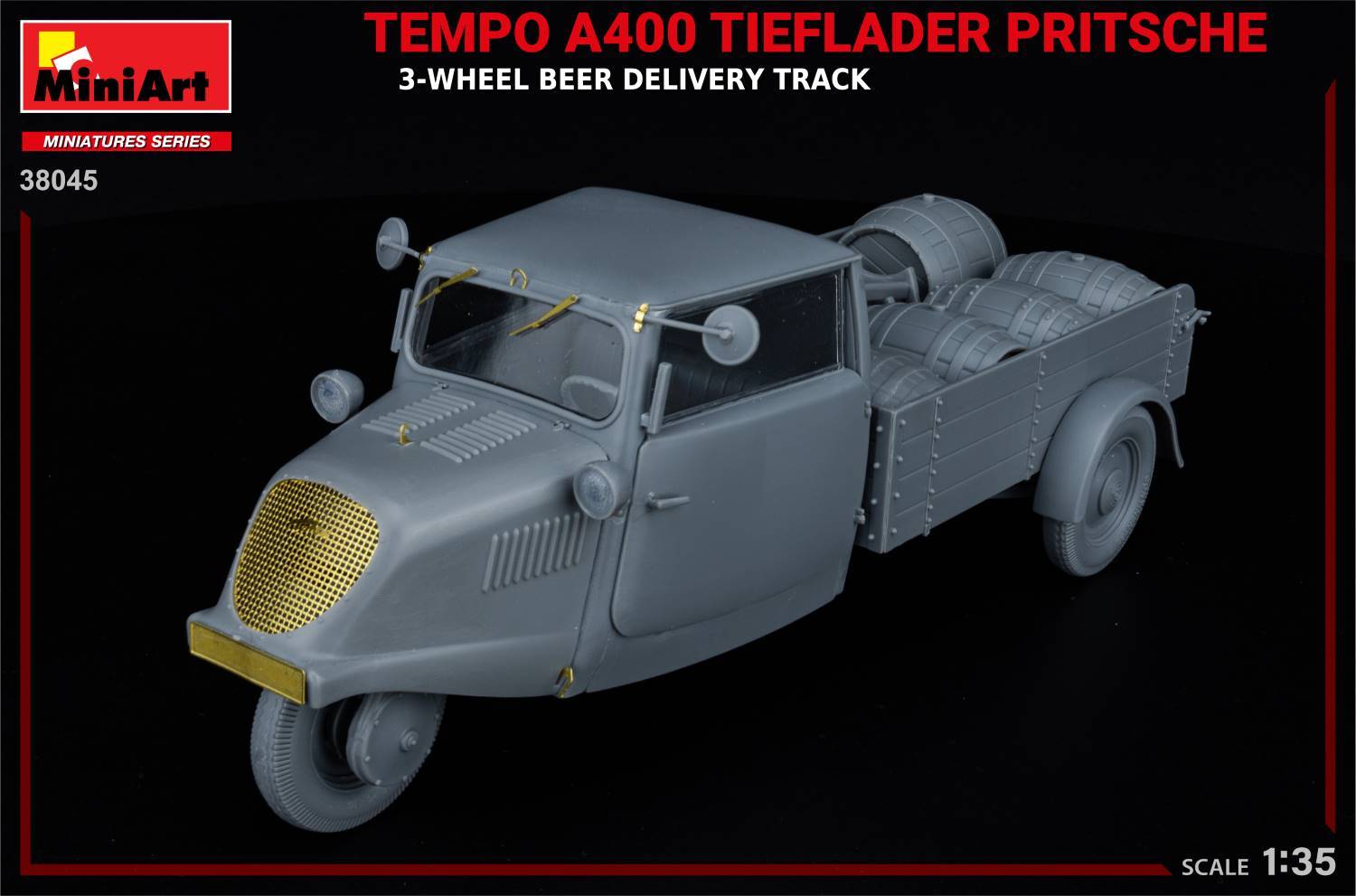 TEMPO A400 TIEFLADER PRITSCHE 3-WHEEL BEER DELIVERY TRUCK – Image 3