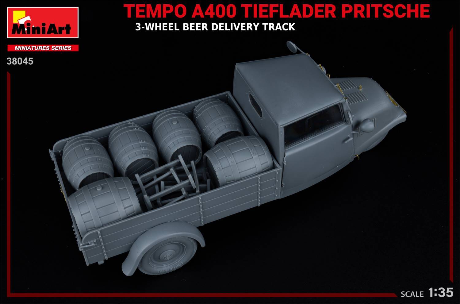 TEMPO A400 TIEFLADER PRITSCHE 3-WHEEL BEER DELIVERY TRUCK – Image 4