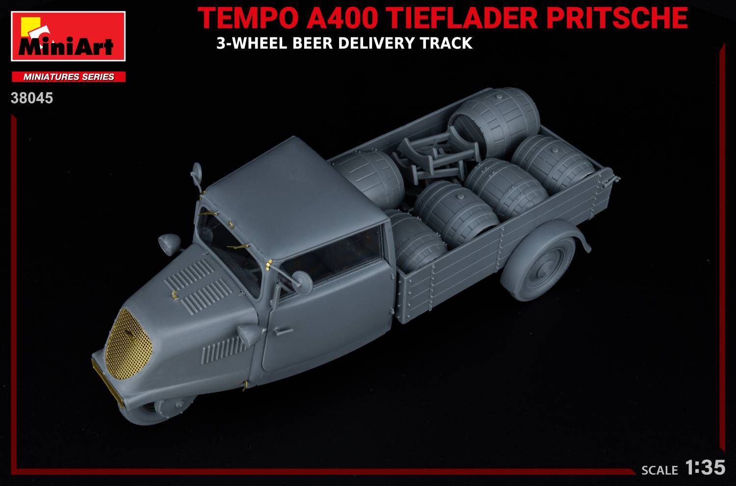 TEMPO A400 TIEFLADER PRITSCHE 3-WHEEL BEER DELIVERY TRUCK – Image 5