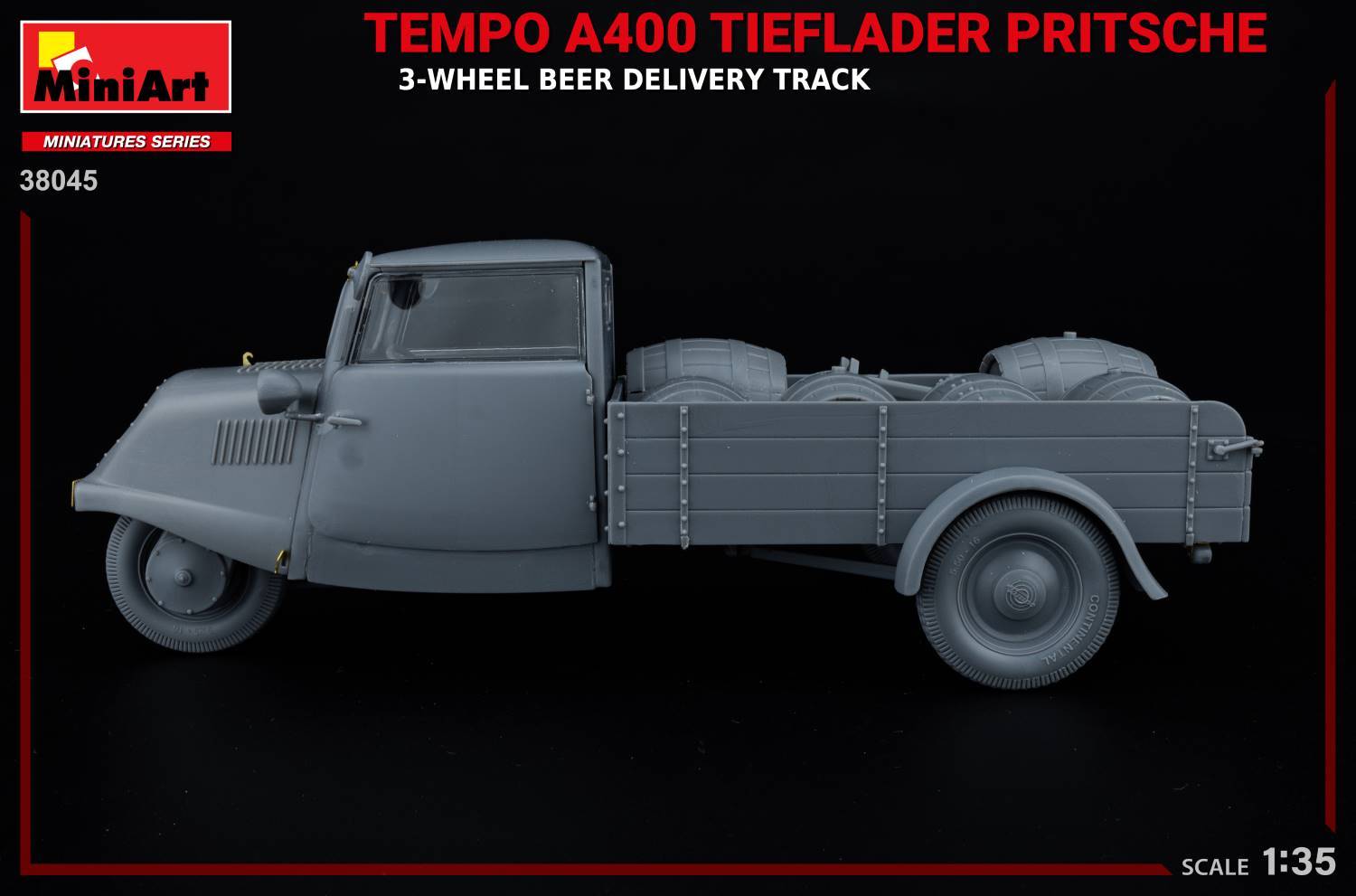 TEMPO A400 TIEFLADER PRITSCHE 3-WHEEL BEER DELIVERY TRUCK – Image 8