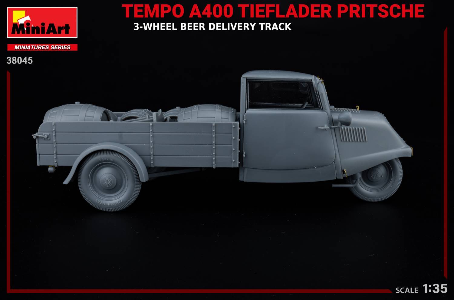 TEMPO A400 TIEFLADER PRITSCHE 3-WHEEL BEER DELIVERY TRUCK – Image 9