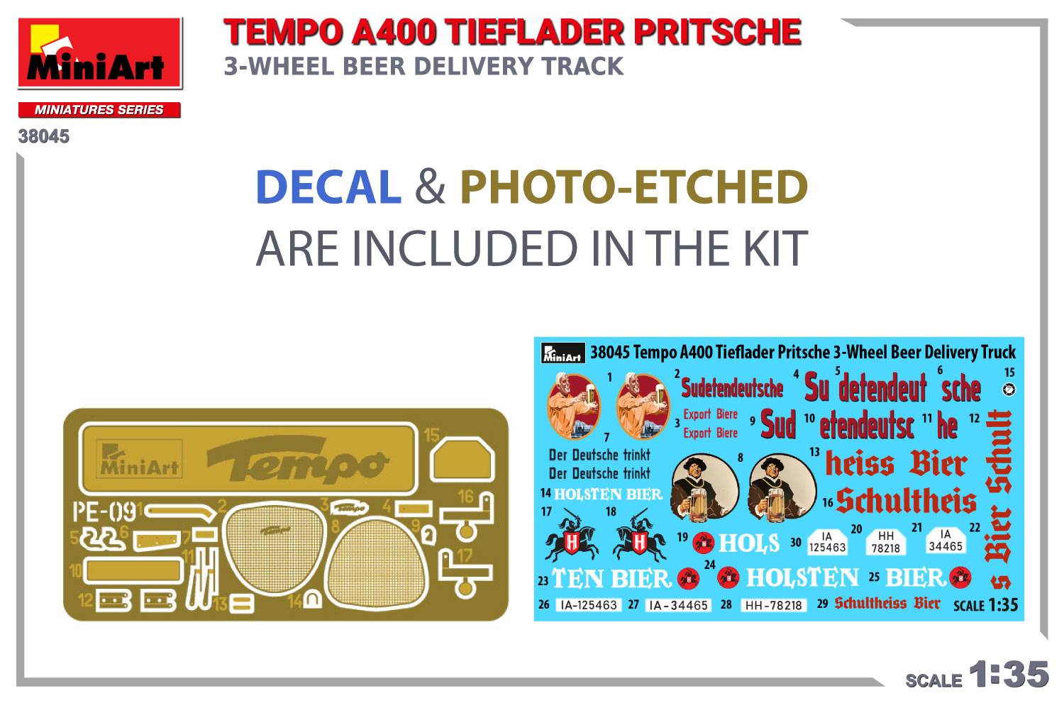 TEMPO A400 TIEFLADER PRITSCHE 3-WHEEL BEER DELIVERY TRUCK – Image 10
