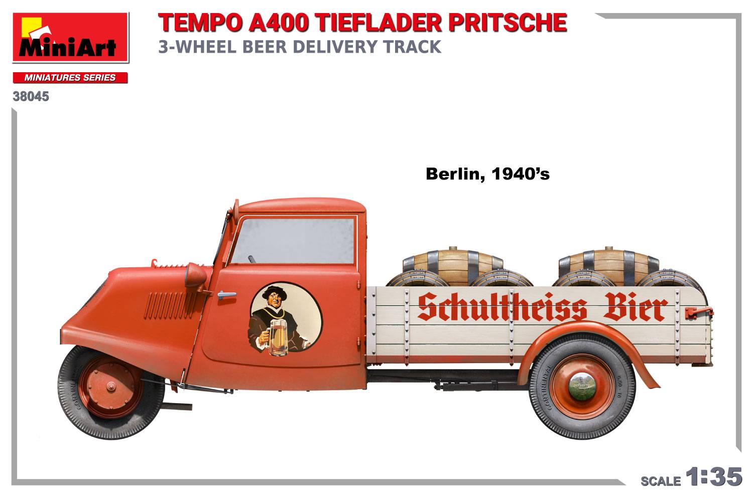 TEMPO A400 TIEFLADER PRITSCHE 3-WHEEL BEER DELIVERY TRUCK – Image 12