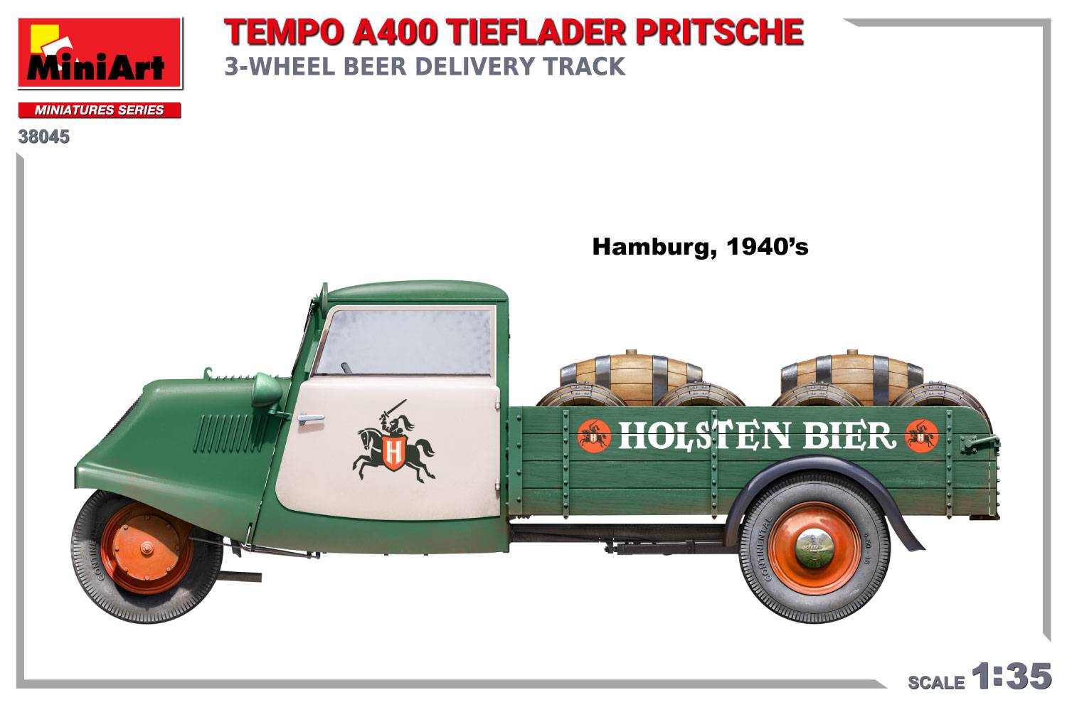 TEMPO A400 TIEFLADER PRITSCHE 3-WHEEL BEER DELIVERY TRUCK – Image 13