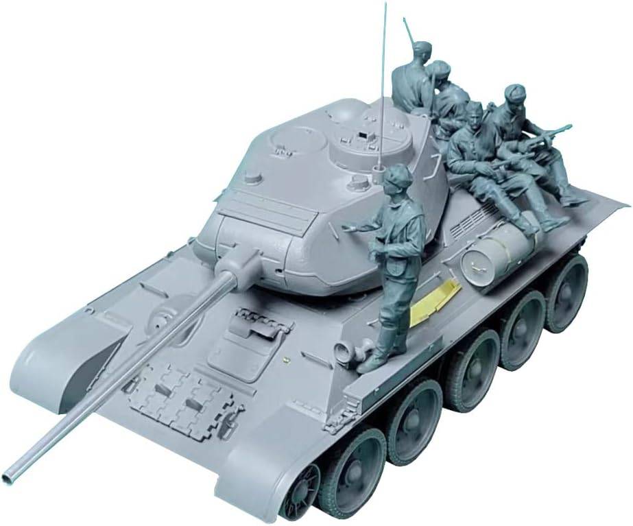 T-34/85, Composite Turret, 112 Plant w/5 Resin Figures, Metal Gun Barrel, Workable Tracks – Image 3