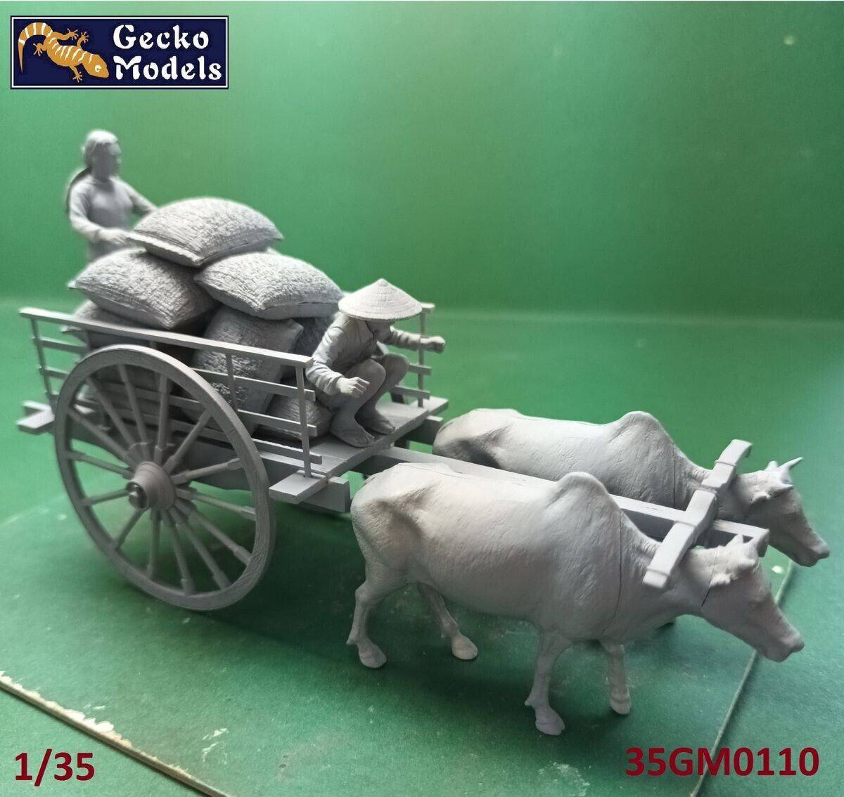 60's-70's Vietnamese Farmer Cattle Cart – Image 2
