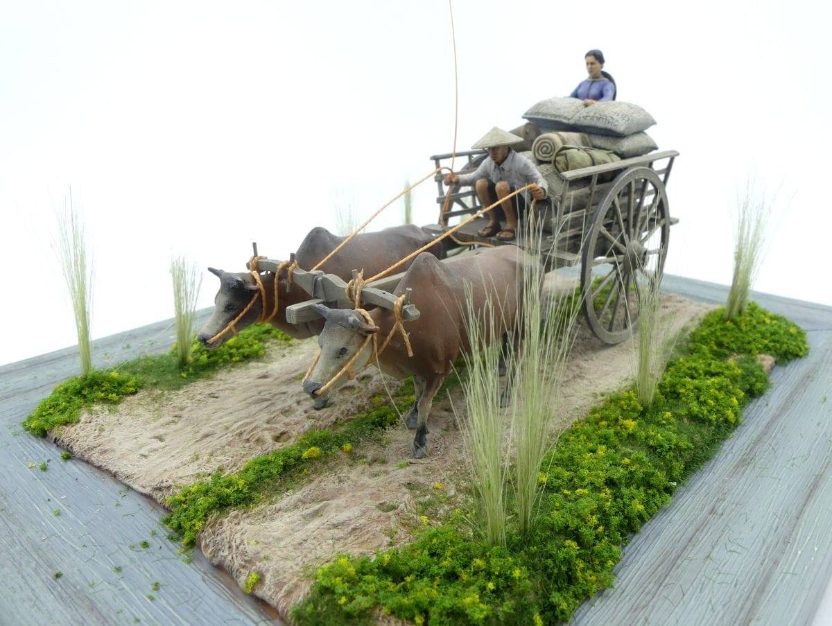 60's-70's Vietnamese Farmer Cattle Cart – Image 4