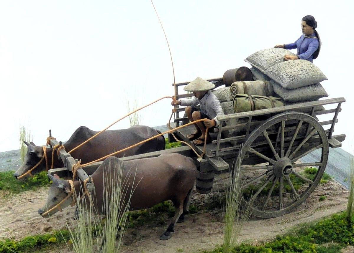 60's-70's Vietnamese Farmer Cattle Cart – Image 5