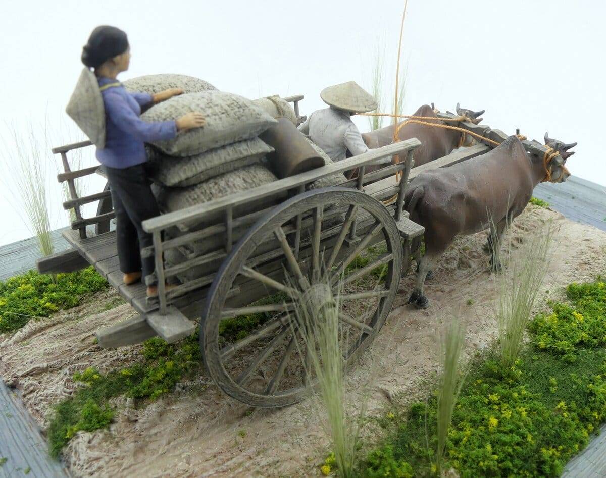 60's-70's Vietnamese Farmer Cattle Cart – Image 6