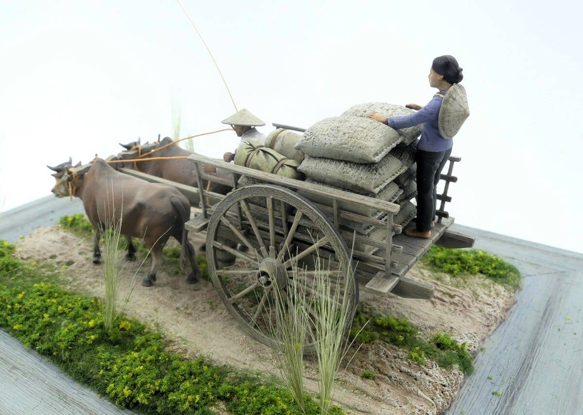 60's-70's Vietnamese Farmer Cattle Cart – Image 7
