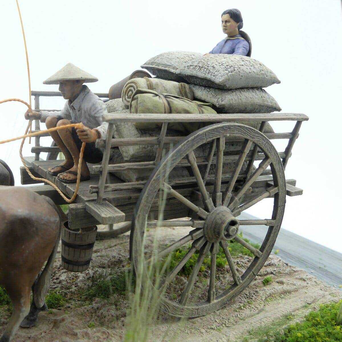 60's-70's Vietnamese Farmer Cattle Cart – Image 9
