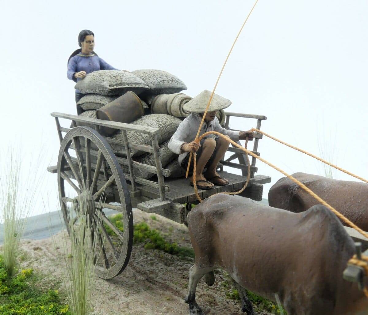 60's-70's Vietnamese Farmer Cattle Cart – Image 10