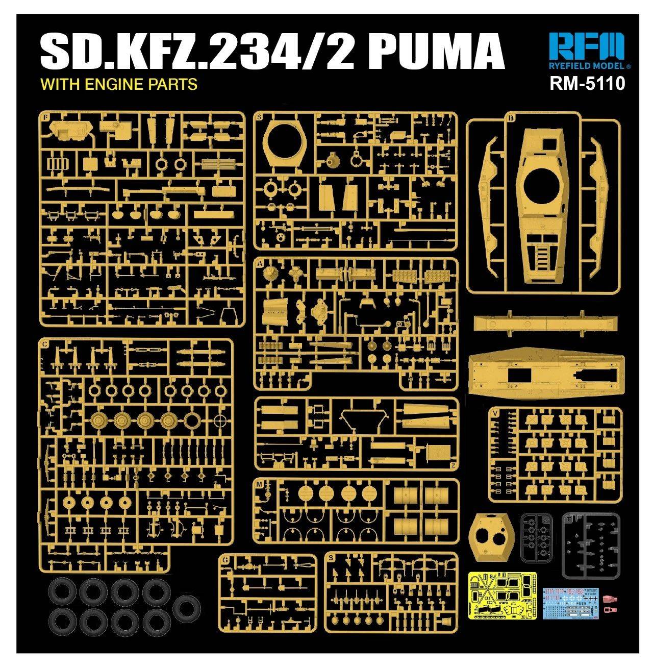 Sd.Kfz.234/2 PUMA with Engine Parts – Image 2