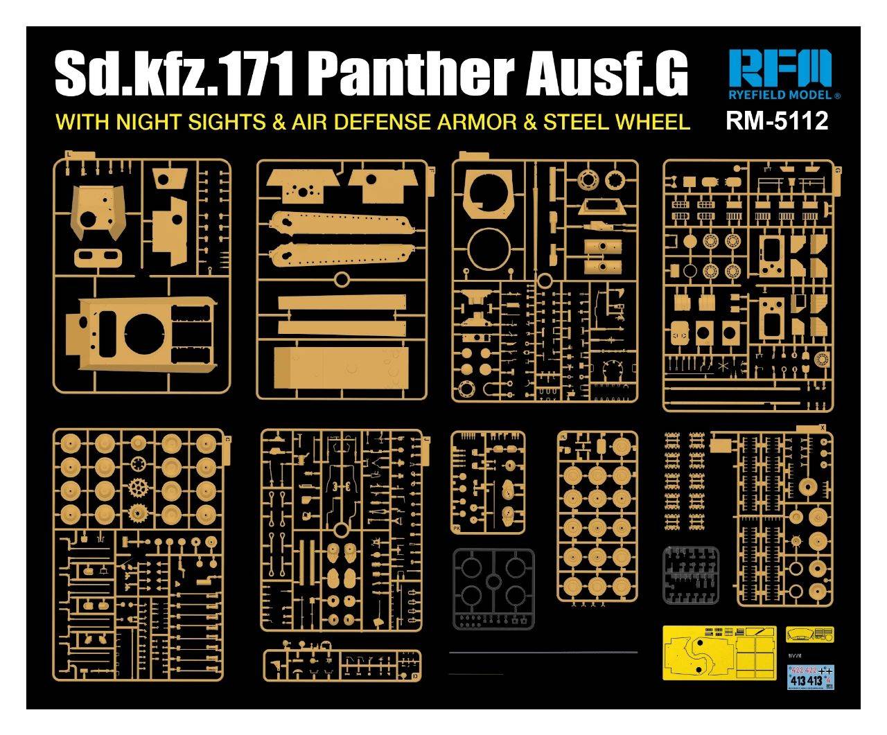 Sd.Kfz.171 Panther G w/Night Sights and Air Defense Armor & Steel Wheel – Image 2
