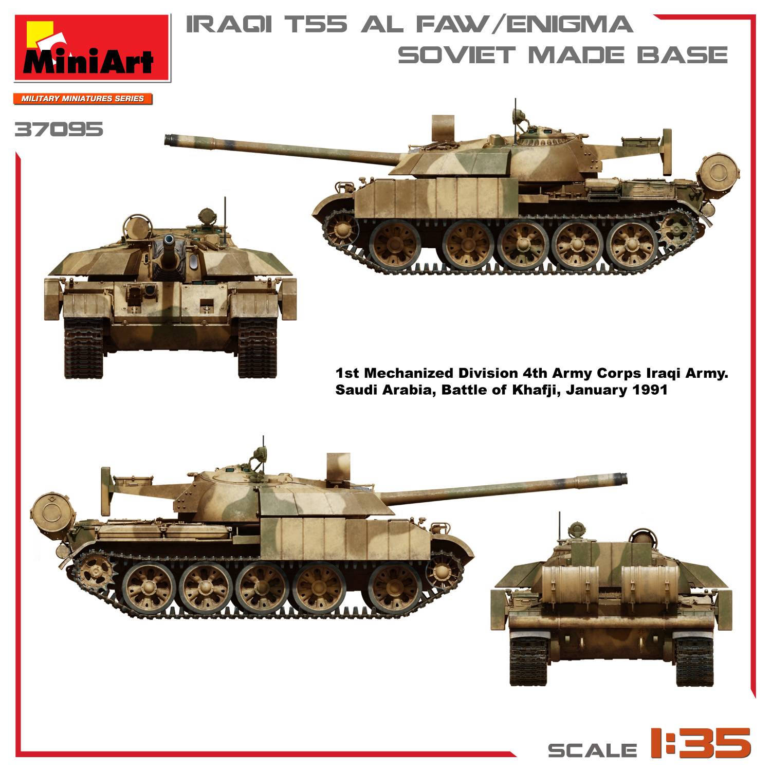 IRAQI T-55 AL FAW/ENIGMA. SOVIET MADE BASE – Image 2