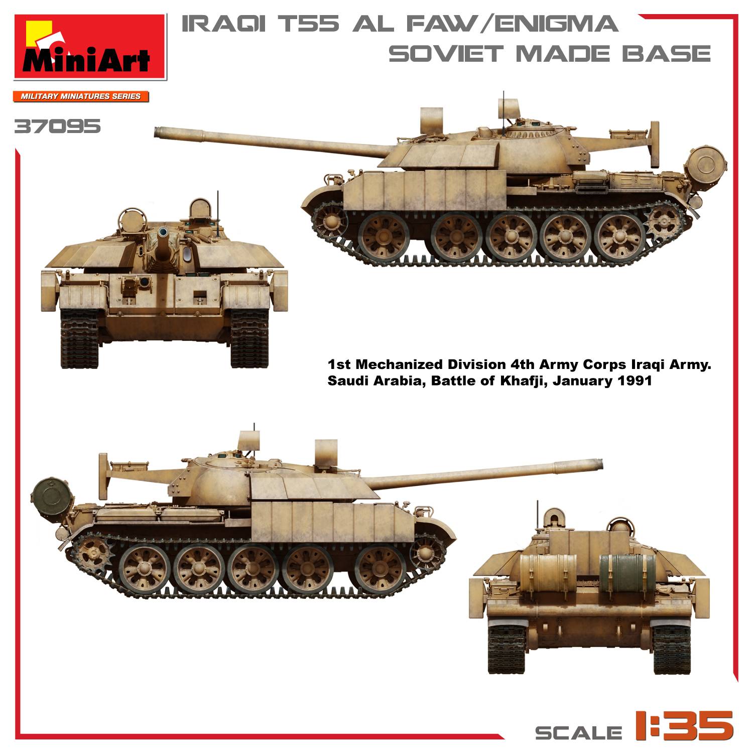 IRAQI T-55 AL FAW/ENIGMA. SOVIET MADE BASE – Image 3