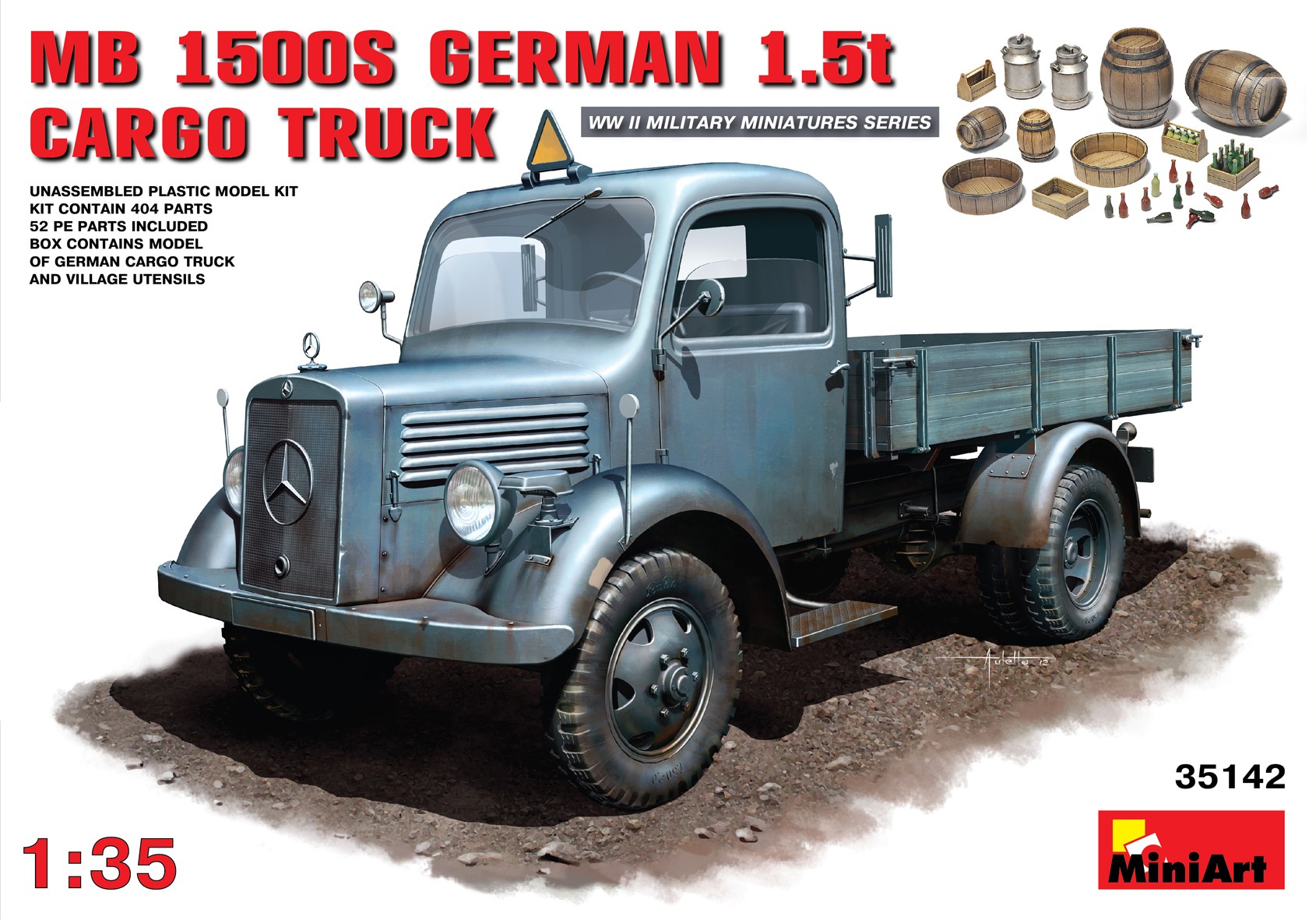 MB 1500S GERMAN 1,5t CARGO TRUCK