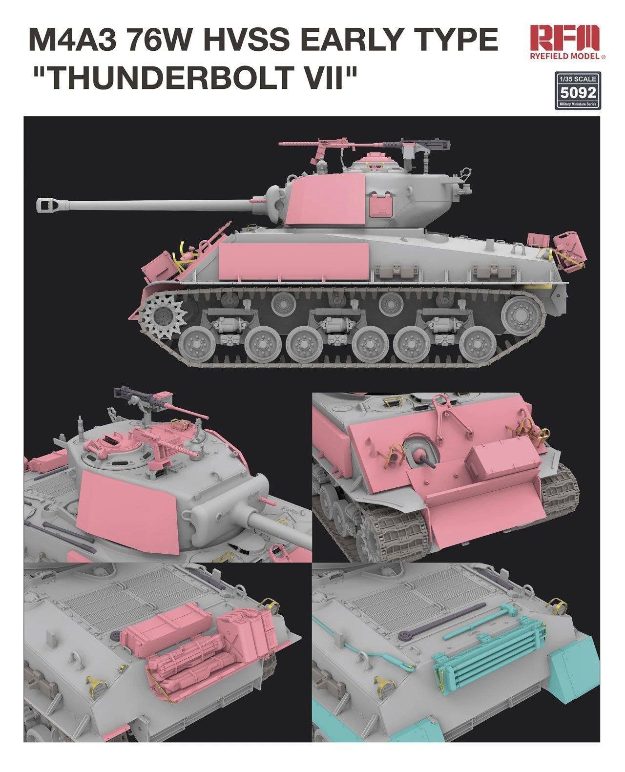M4A3 76W HVSS Early Type "Thunderbolt VII" – Image 2