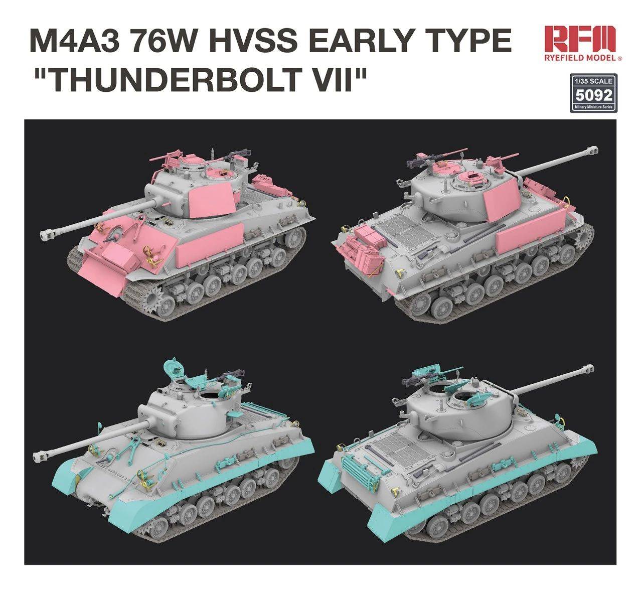 M4A3 76W HVSS Early Type "Thunderbolt VII" – Image 3