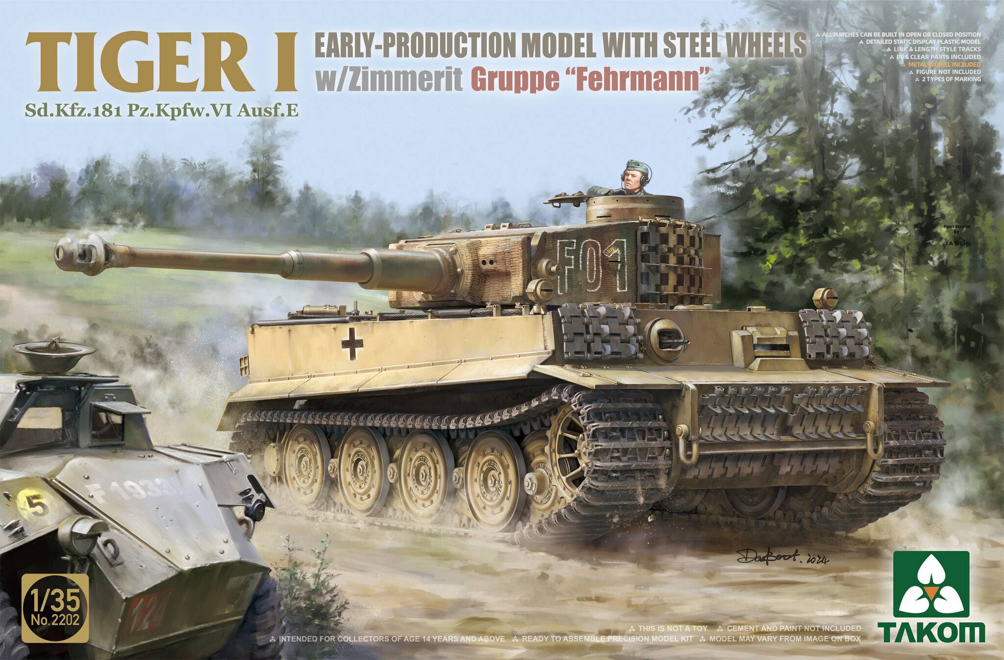TIGER I BIG BOX 2 kits & 1:16 M. Wittmann figure – Image 3