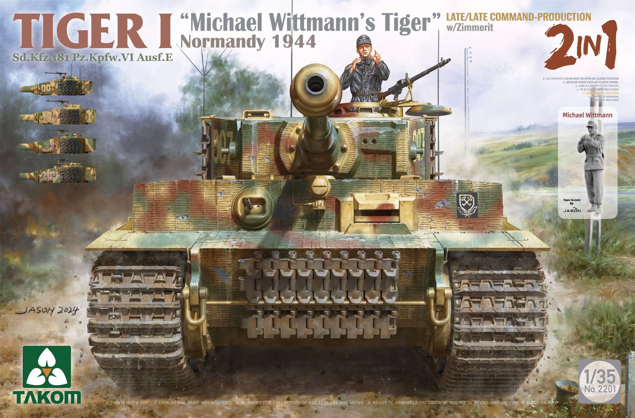 TIGER I BIG BOX 2 kits & 1:16 M. Wittmann figure – Image 4