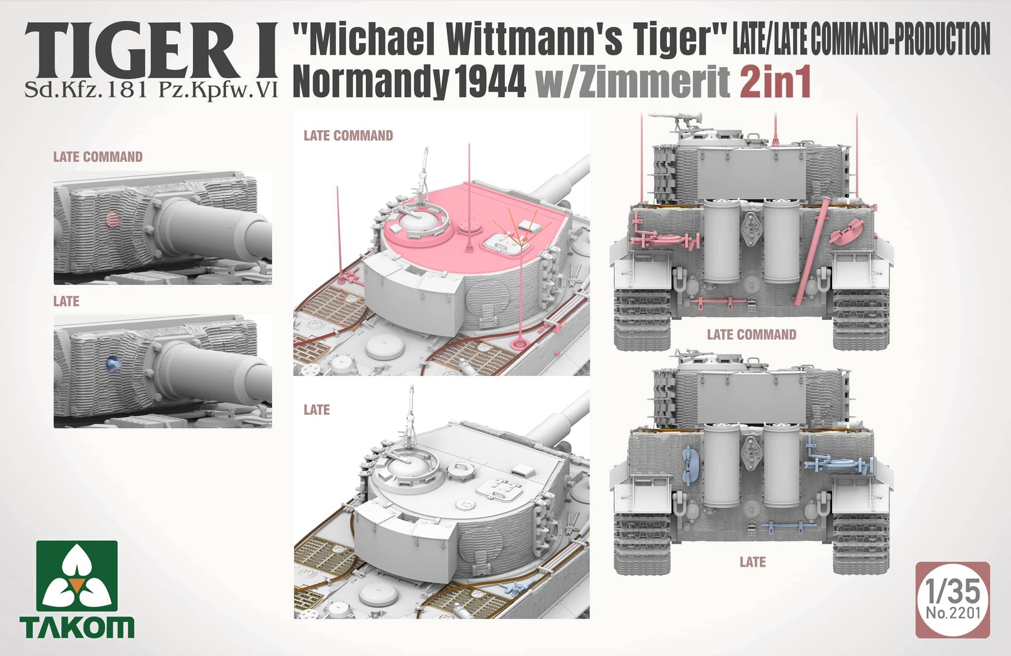 Tiger I Late Production w/zimmerit Normandy 1944 Sd.Kfz. 181 Pz.Kpfw. VI Ausf. E "Michael Wittmann's Tiger"(Late/Late Command) – Image 5