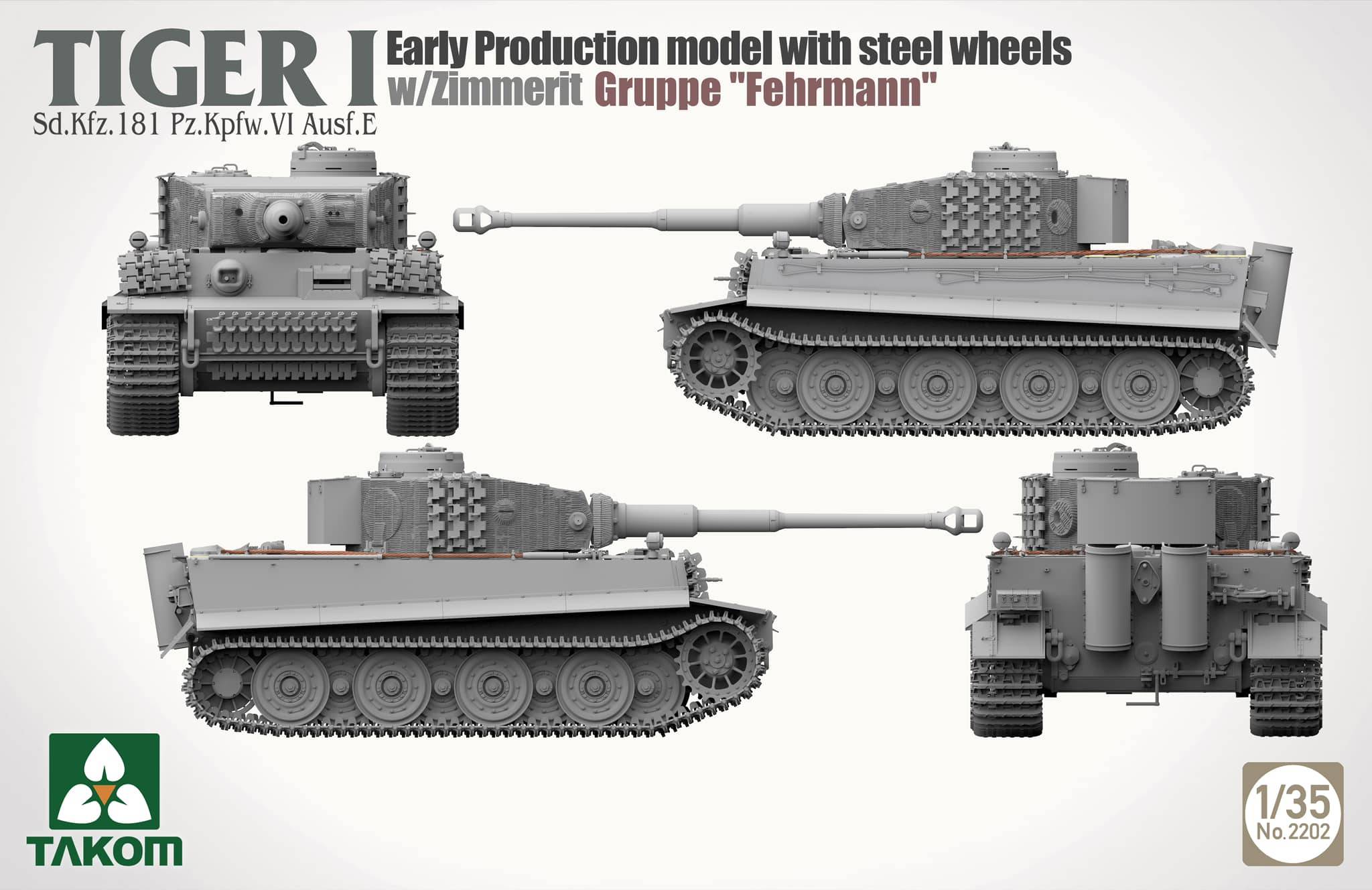 Tiger I Early Production with Steel Wheels w/zimmerit Sd.Kfz. 181 Pz.Kpfw. VI Ausf. E Gruppe "Fehrmann" – Image 4