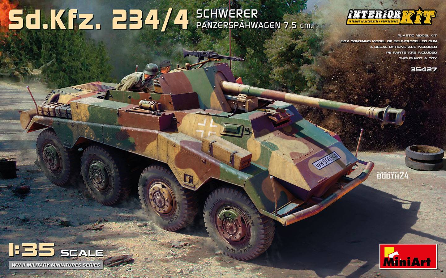 Sd.Kfz. 234/4 SCHWERER PANZERSPÄHWAGEN 7,5 cm. INTERIOR KIT