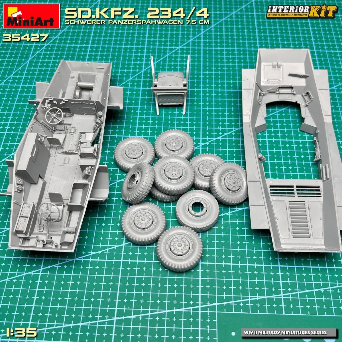 Sd.Kfz. 234/4 SCHWERER PANZERSPÄHWAGEN 7,5 cm. INTERIOR KIT – Image 8