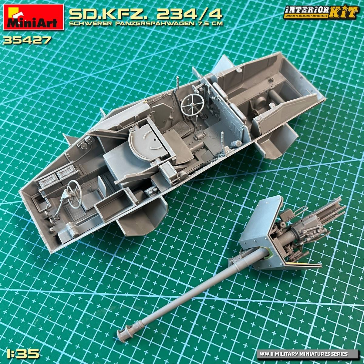 Sd.Kfz. 234/4 SCHWERER PANZERSPÄHWAGEN 7,5 cm. INTERIOR KIT – Image 9
