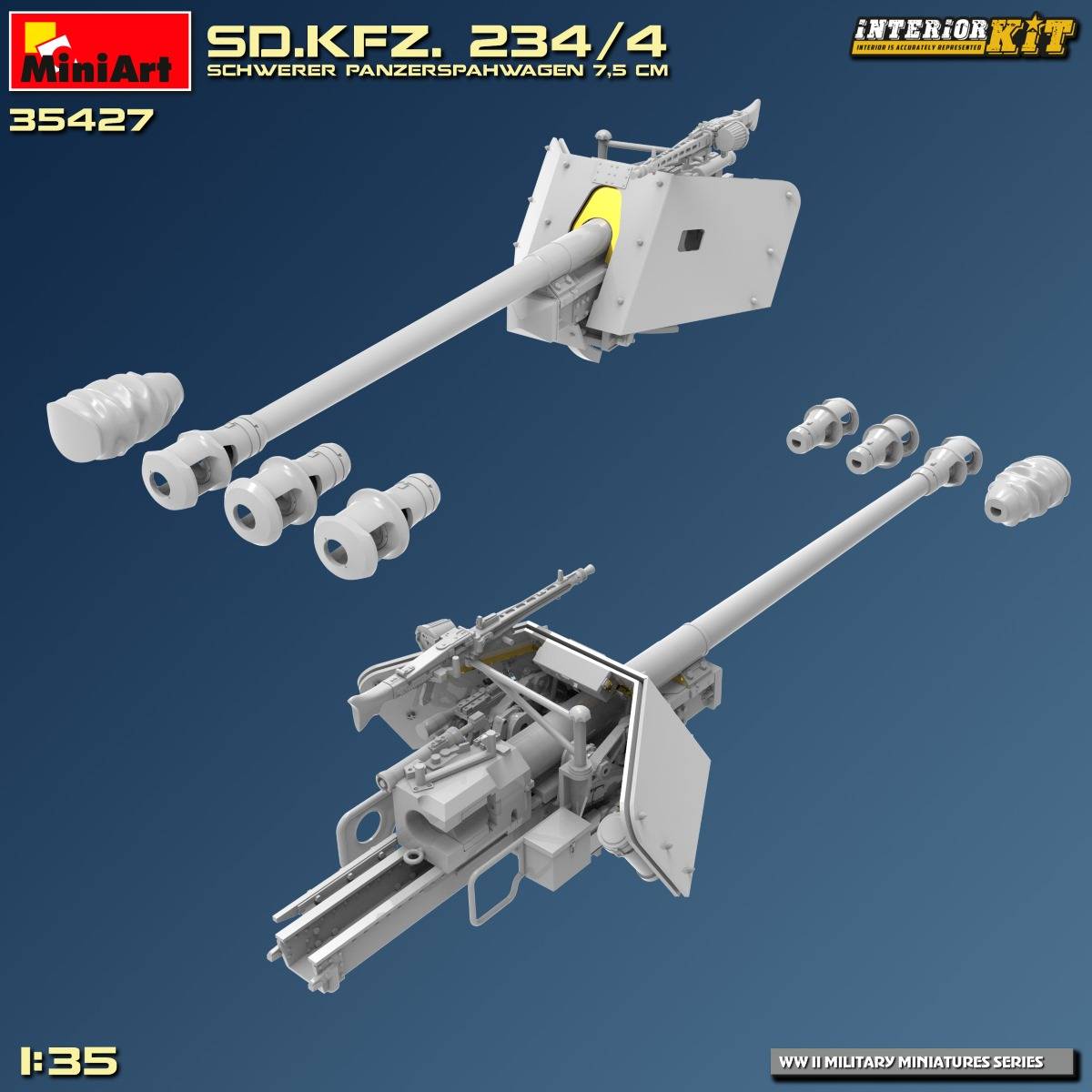 Sd.Kfz. 234/4 SCHWERER PANZERSPÄHWAGEN 7,5 cm. INTERIOR KIT – Image 17