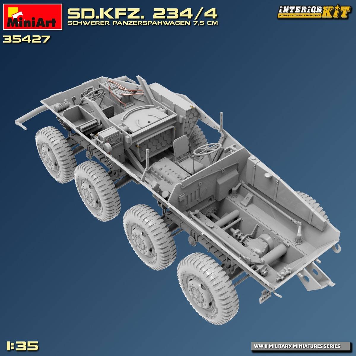 Sd.Kfz. 234/4 SCHWERER PANZERSPÄHWAGEN 7,5 cm. INTERIOR KIT – Image 19