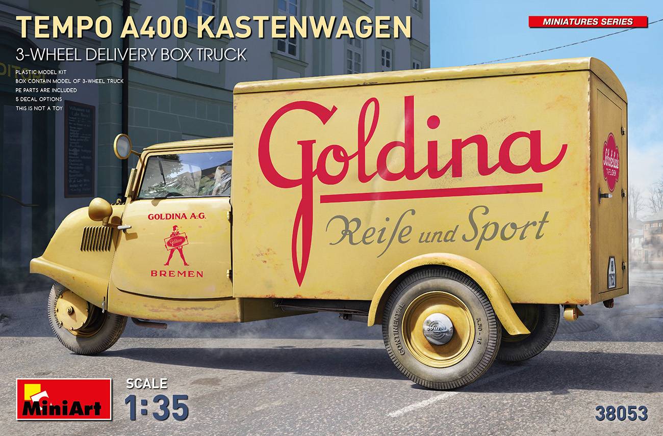 TEMPO A400 KASTENWAGEN 3-WHEEL DELIVERY BOX TRUCK